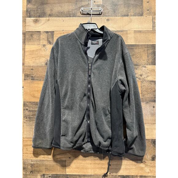 IZOD- Classic Full Zip- Gray- Fleece Jacket- Women Size L - Picture 1 of 7